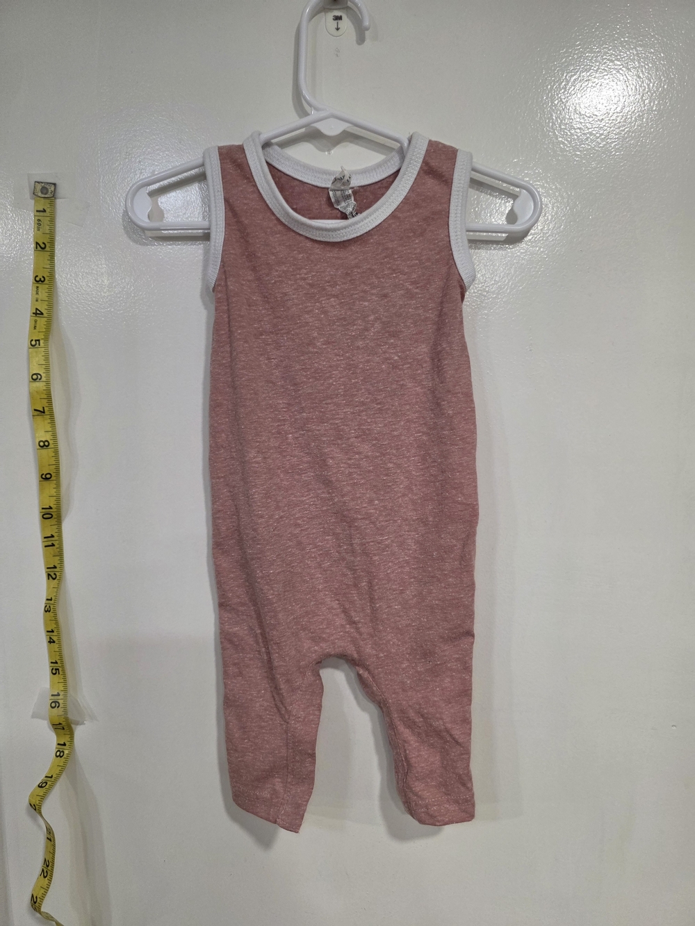Sleeveless Heather Pink Kids One-Piece Romper